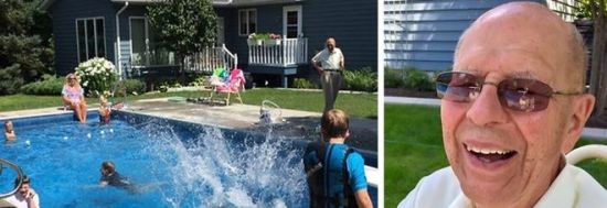 A 94 anni costruisce la piscina per i bimbi dei vicini: il motivo è commovente