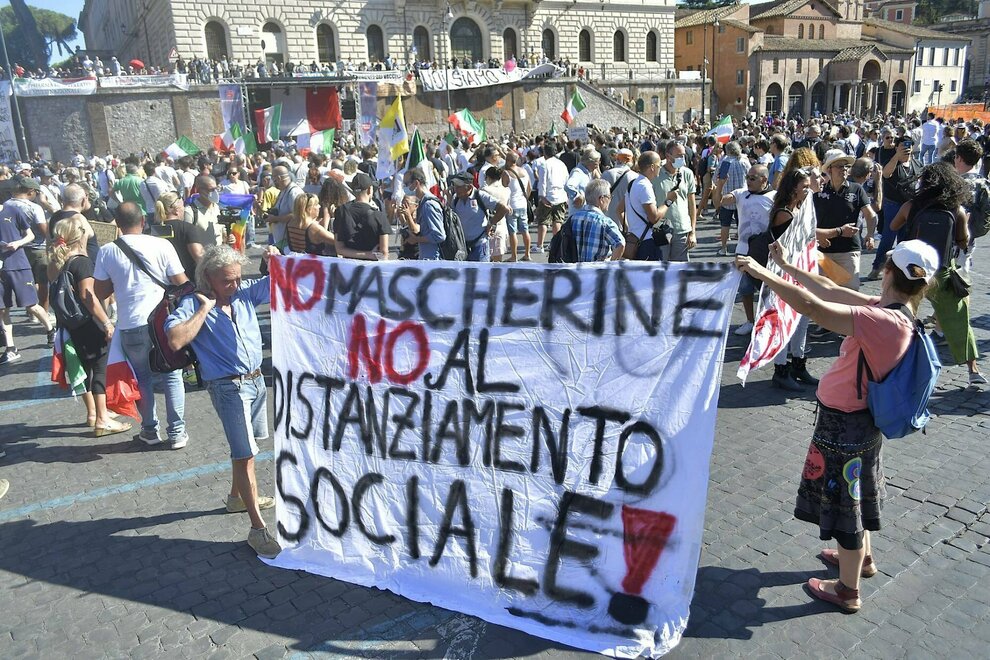 Manifestanti a Roma