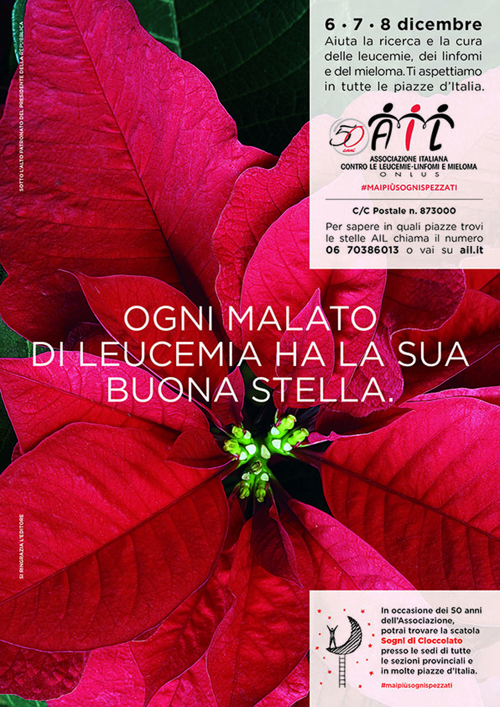 Stella Di Natale Ail.Stelle Di Natale Ail Torna Il Tradizionale Appuntamento In 4 800 Piazze Italiane 6 7 8 Dicembre