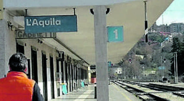 La stazione dell'Aquila