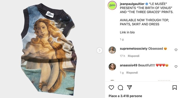 Venere di Botticelli sugli abiti di Gaultier, gli Uffizi fanno causa alla maison: «Nessuno l'ha autorizzato»