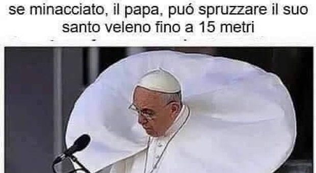 Il meme di Tiberio Timperi: «Papa Francesco ha chiesto scusa, un gesto raro...»