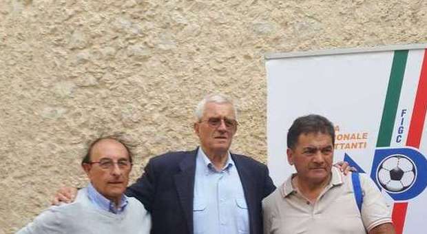 Il presidente Zarelli insieme ai dirigenti reatini Dionisi e Scappa