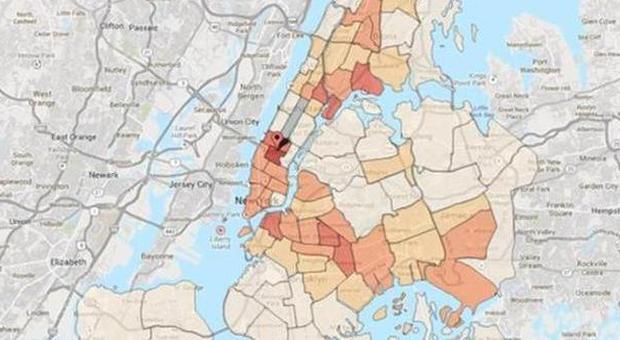 New York La Polizia Pubblica La Mappa Delle Zone Più Pericolose