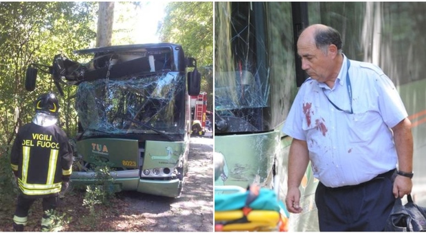 Pescara, autista eroe ha evitato la strage sull'autobus: «Ho sterzato per evitare la scarpata»