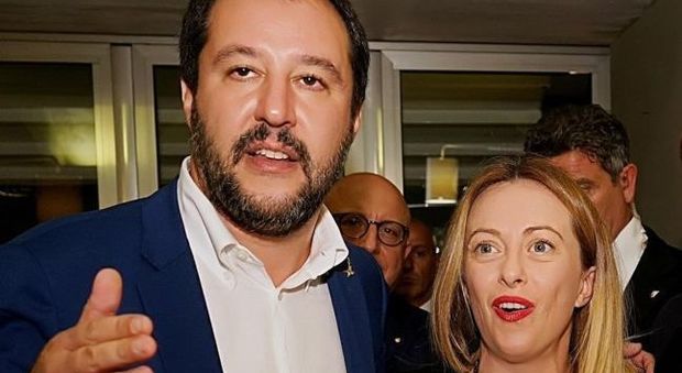 Salvini e Meloni (ansa)