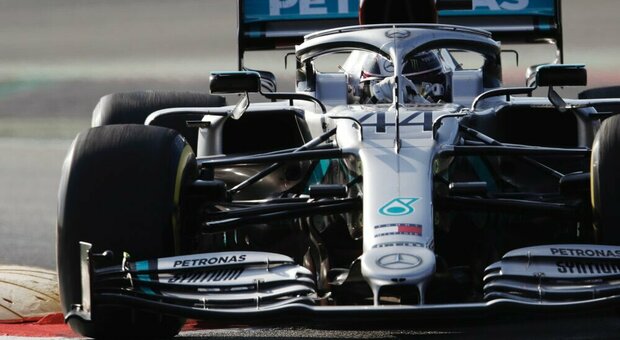 La Mercedes di Lewis Hamilton a Barcellona