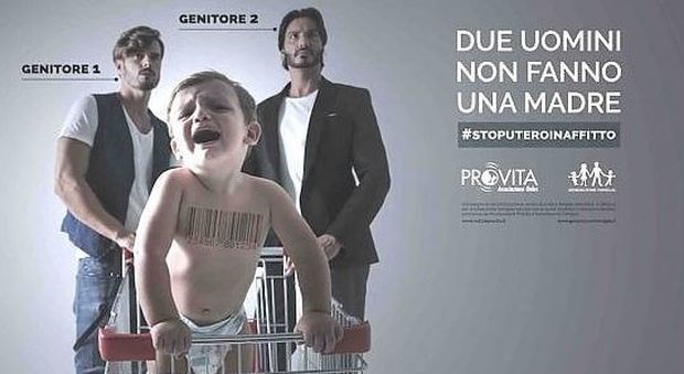 «Due uomini non fanno una madre», la campagna di Pro Vita indigna la sindaca Appendino e Torino Pride