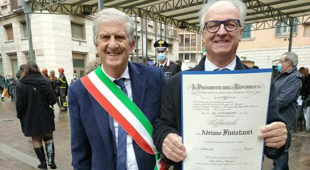 Avigliano Umbro, premio ad Adriano Finistauri "Ufficiale al Merito della Repubblica".