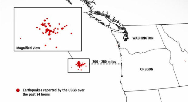 Usa, sciame sismico nel Nord del Paese: tornata in forte attività la faglia Blanco Fracture Zone