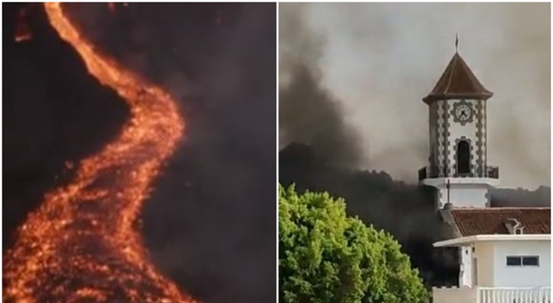 Vulcano Canarie, continua l'eruzione: sepolte altre case e una chiesa crollata