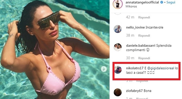Anna Tatangelo, su Instagram le sexy foto in bikini a Mykonos (senza Gigi D'Alessio)