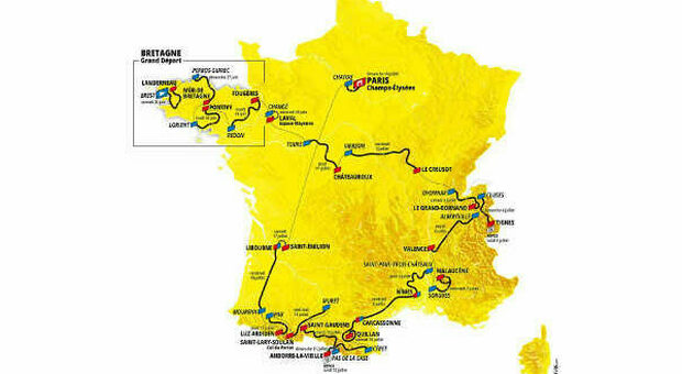 Il percorso del Tour de France 2021