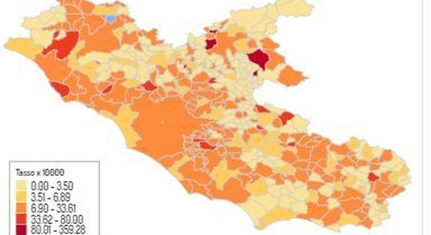 Virus, l'altelena dei contagi nel Lazio: Amatrice ferma a 0, soffre Latina, Castelli zona rossa