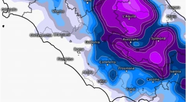Lazio, scatta l'allerta meteo: vento polare, temporali e neve in collina. Le previsioni per il weekend