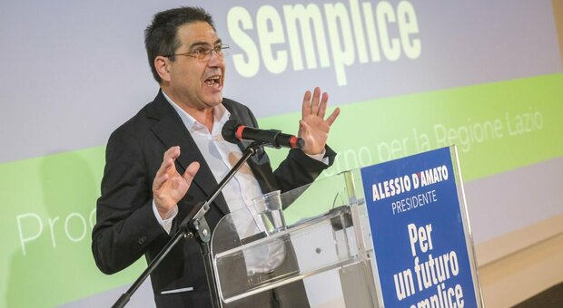 Alessio D'Amato, candidato del centrosinistra per la Regione Lazio, presenta il suo programma