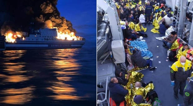 Incendio sul traghetto Grimaldi per Brindisi. «Due persone ancora intrappolate»