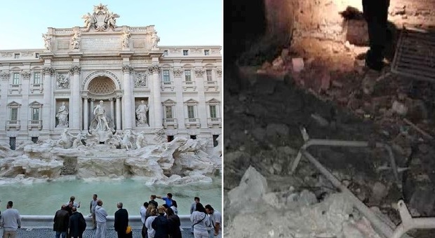 Roma, scoperta "discarica" sotto fontana di Trevi: calcinacci, barattoli di vernice e residui edili