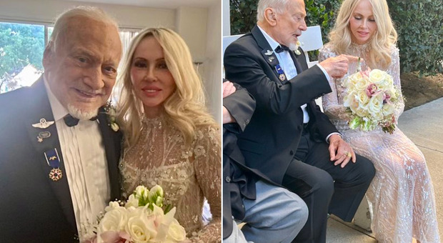 Buzz Aldrin, il secondo uomo sulla Luna si sposa a 93 anni: la moglie è più giovane di 30 anni