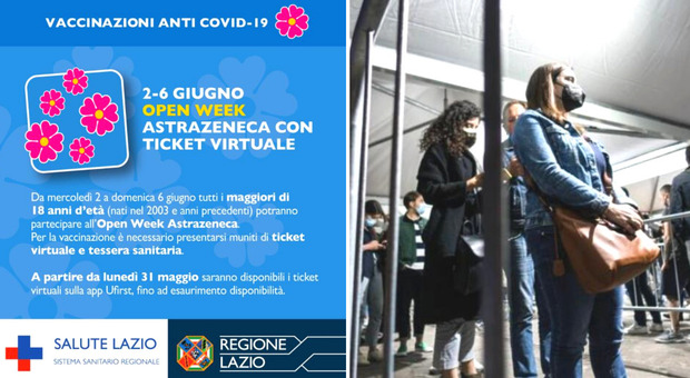 Vaccini, Open Day Lazio (2-6 giugno) aperto a tutti da 18 anni in su: come prenotare, quando e in quali centri
