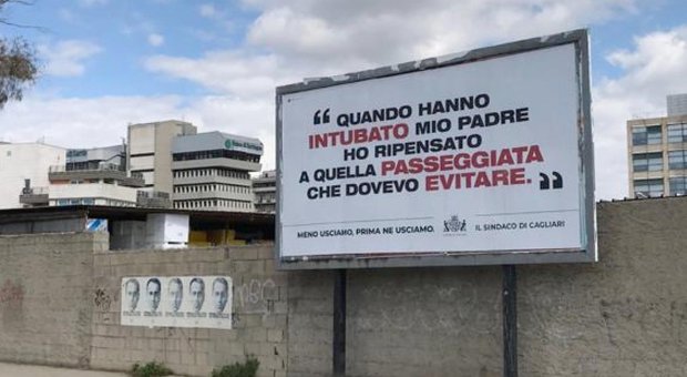 Coronavirus, a Cagliari manifesti choc: «Mio padre intubato, dovevo rinunciare alla corsa»