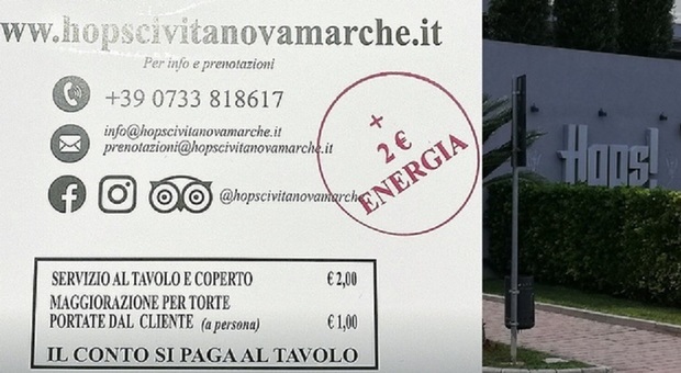 Caro bollette, l'energia la paga il cliente del ristorante a Civitanova: «Due euro a testa, l'ho fatto per trasparenza»