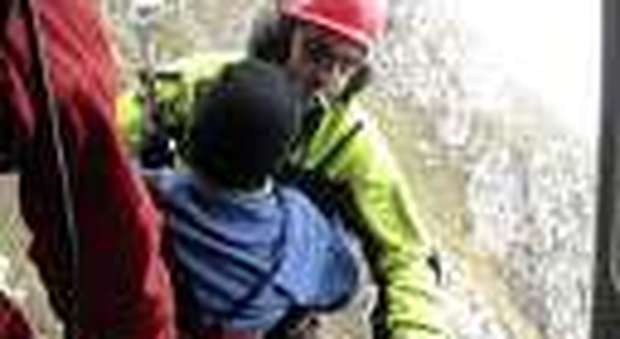 Majella, temporale durante la scalata: climber bloccati in parete