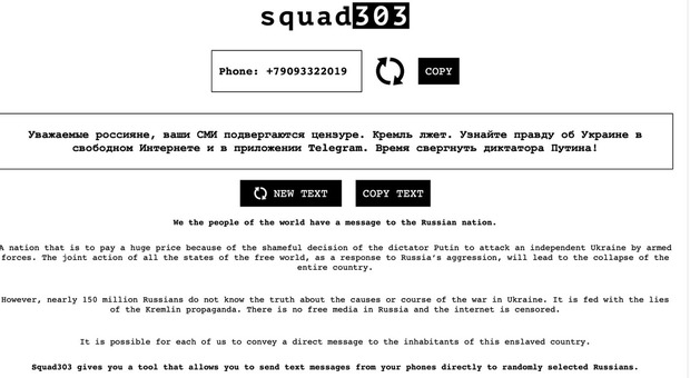 Invia un messaggio sul cellulare di un cittadino russo a caso, un sito sta aiutando ad aggirare la censura