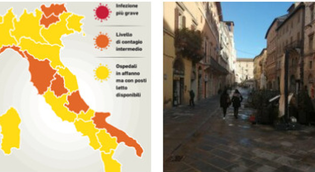 Colore Regioni, Toscana, Abruzzo, Liguria e Trento arancioni: in Umbria micro zone rosse, la nuova mappa