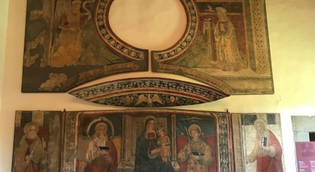 Bagnaia: gli affreschi dell'abside di Santo Stefano