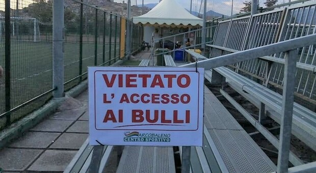 Al centro sportivo di Priverno «vietato l'accesso ai bulli»