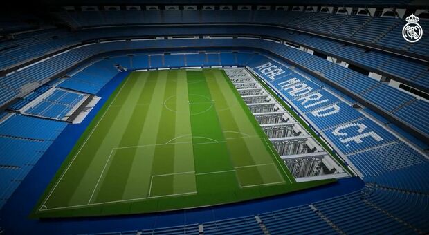 Real Madrid, il nuovo stadio col prato che scompare: il video ...