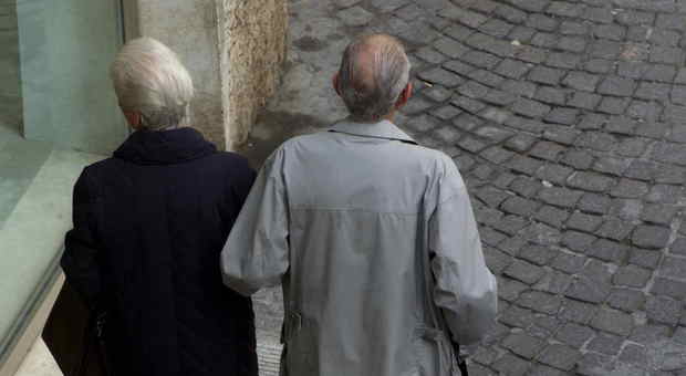 Una coppia di anziani