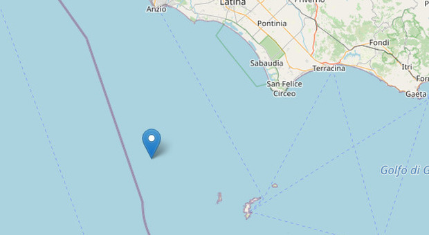 Terremoto, scossa a largo di Sabaudia: sisma a pochi chilometri da Ponza