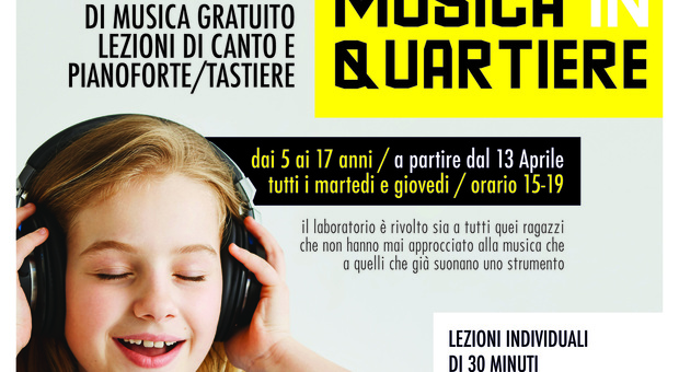 A Terni “Musica in quartiere”: Al Cesvol lezioni gratuite di musica per bambini e ragazzi