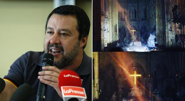Notre-Dame, Salvini: «La croce ha resistito, un segno di speranza»