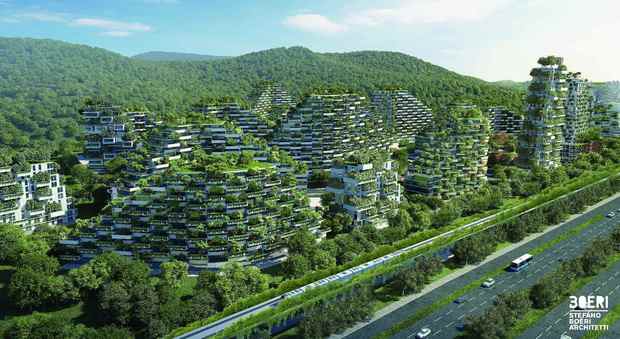 Una immagine del progetto per Liuzhou firmato Stefano Boeri Architetti