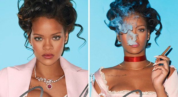 Rihanna fuma il sigaro e interpreta Maria Antonietta sulla cover di CR Fashion Book