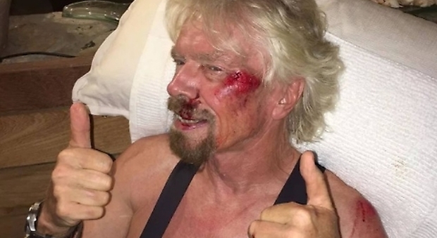 Richard Branson, incidente in bici Foto Virgin