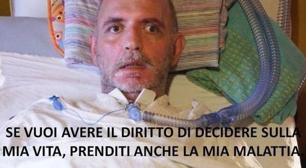 Senigallia choc per Max Fanelli malato di Sla, foto e messaggio sul web: «Meglio l'eutanasia»