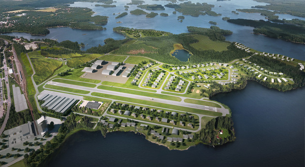 Il progetto del Lakeside Airpark in Finlandia