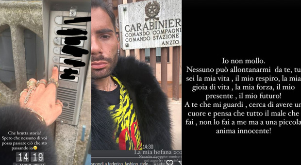 Federico Fashion Style, Befana senza la figlia: «Nessuno può allontanarmi da te». Poi denuncia l'ex compagna Letizia Porcu