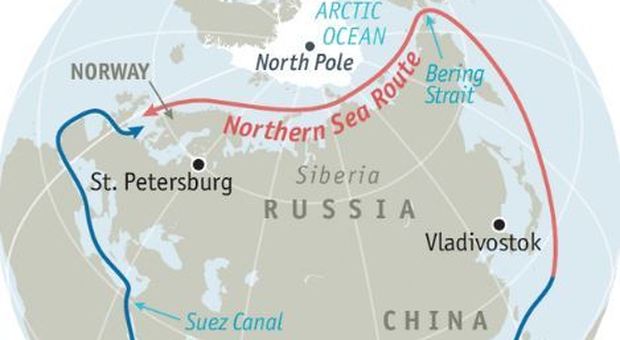 Russia blinda la rotta del mare del Nord, l'esercito difende la scorciatoia artica per le navi cargo Mappa