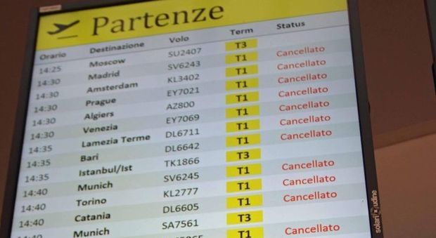 Sciopero dei controllori di volo: oggi Alitalia cancella 137 voli. Ecco quali