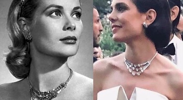 Charlotte Casiraghi si sposa indossando la collana di nonna Grace Kelly: le immagini del matrimonio