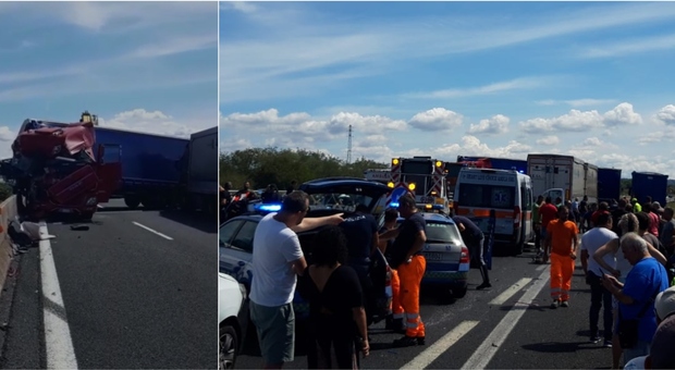 Incidente a Roma sull'A1 direzione Napoli: tre camion coinvolti, 4 km di coda e traffico paralizzato