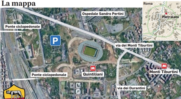 Stadio della Roma a Pietralata «da 65mila posti», l'effetto Mourinho. Oggi in Comune lo studio di fattibilità di Pietralata