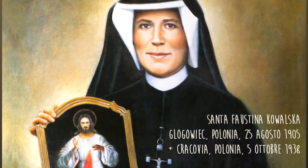 Il Papa rende omaggio alla santa polacca amata da Wojtyla, la mistica della divina misericordia