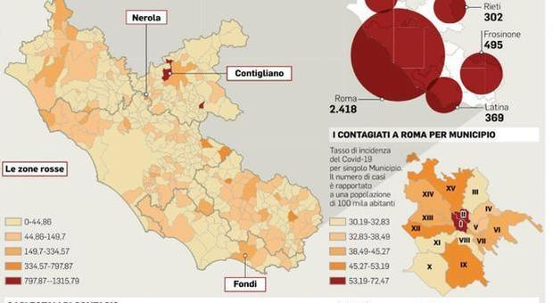 Coronavirus Lazio, mappa del virus: nessun malato in 156 Comuni