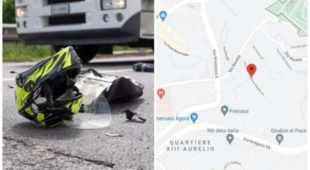Roma, incidente su via Aurelia: morto motociclista di 52 anni, tre persone ferite